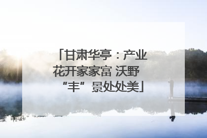 甘肃华亭：产业花开家家富 沃野“丰”景处处美